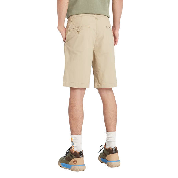Shorts Uomo Chino in Popeline Claremont Beige modello retro