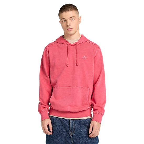 Felpa Uomo tinta in capo Merrymack River Rosso modello frontale