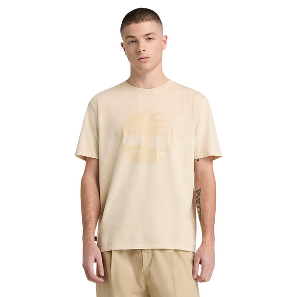 TIMBERLAND T-shirt da Uomo con logo beige