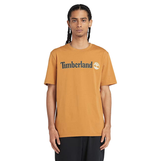 T-shirt Uomo Con Logo Lineare Kennebec River Giallo modello frontale