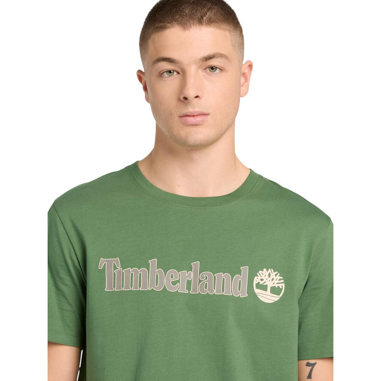 T-shirt Uomo Linear Logo Verde