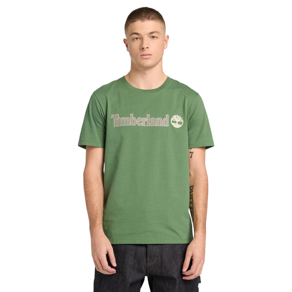 T-shirt Uomo Linear Logo Verde