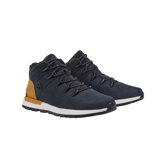 Sneakers Stringata Sprint Trekker Mid blu e giallo