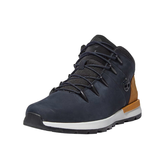 Sneakers Stringata Sprint Trekker Mid blu e giallo