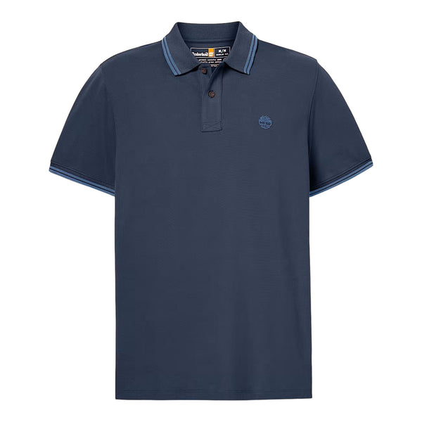 Polo Piqué Uomo con Riga Millers River Blu scuro