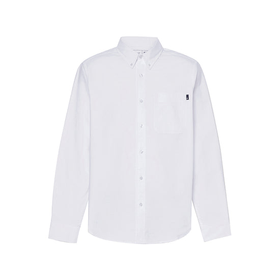 Camicia Uomo Oxford con taschino Bianco