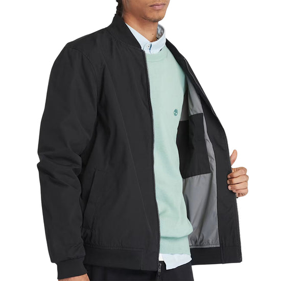 Giacca Uomo Bomber idrorepellente Nero dettaglio interno