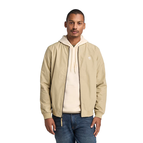 Giacca Uomo Bomber idrorepellente Beige modello frontale