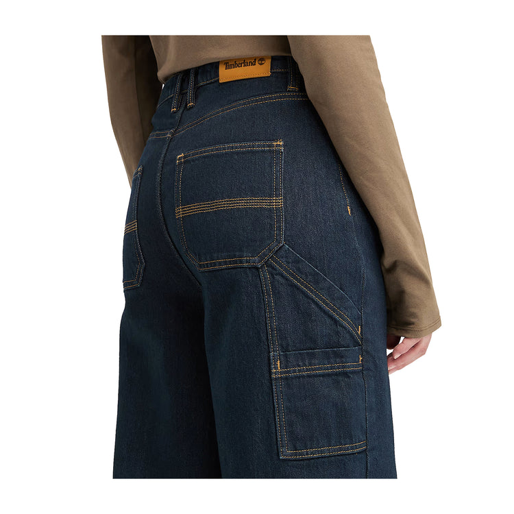 dettaglio retro Pantaloni Donna in stile carpentiere Denim