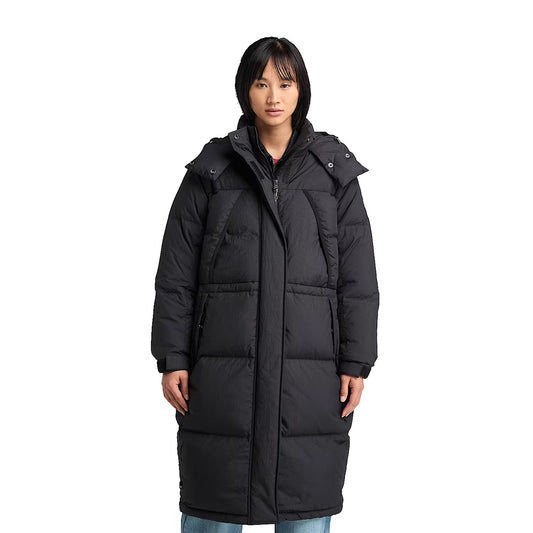 Parka Lungo Donna Howker Nero modella frontale