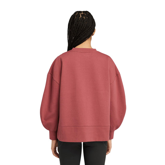 Felpa Donna oversize Rosa modella retro