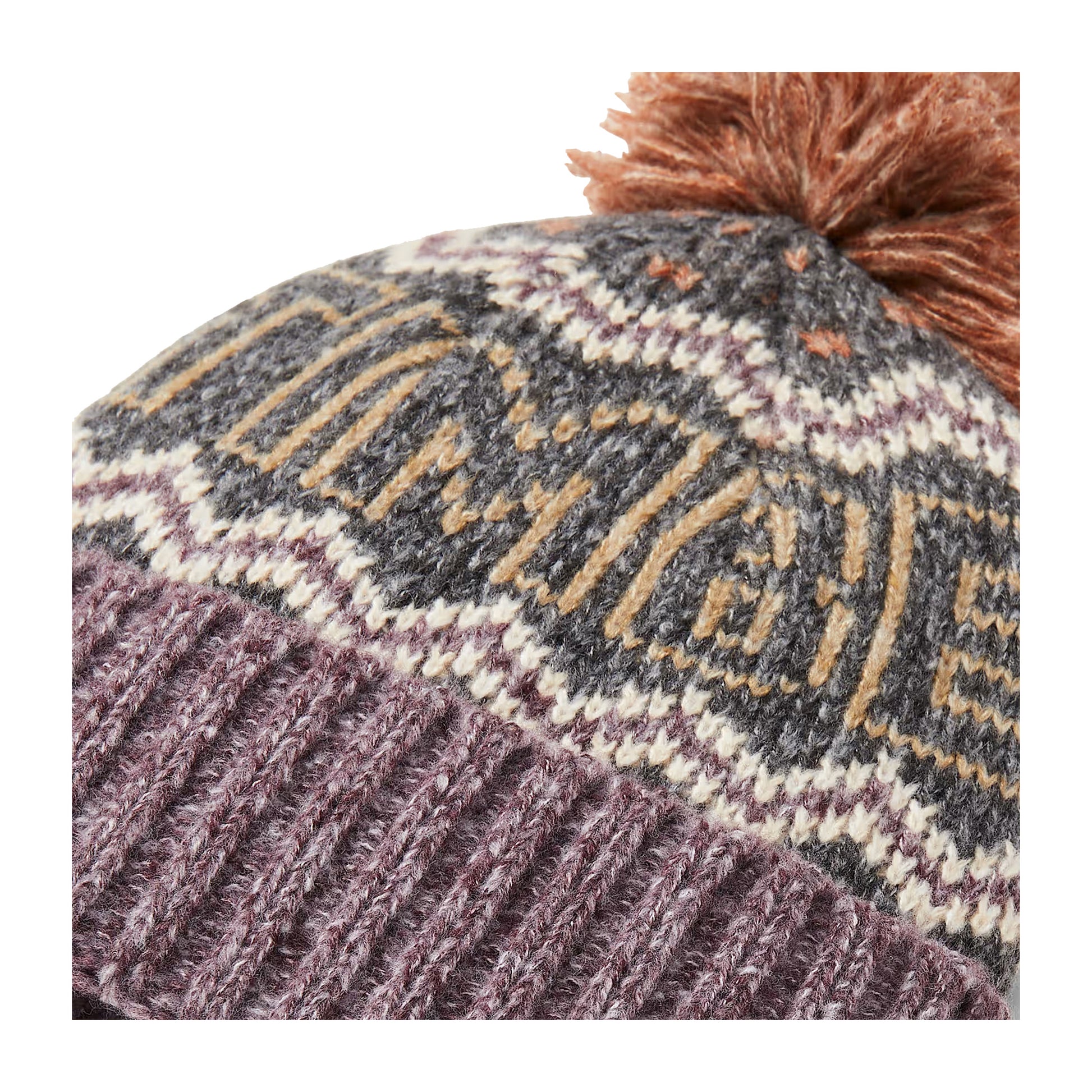 Cappello Donna Fairisle Nero dettaglio