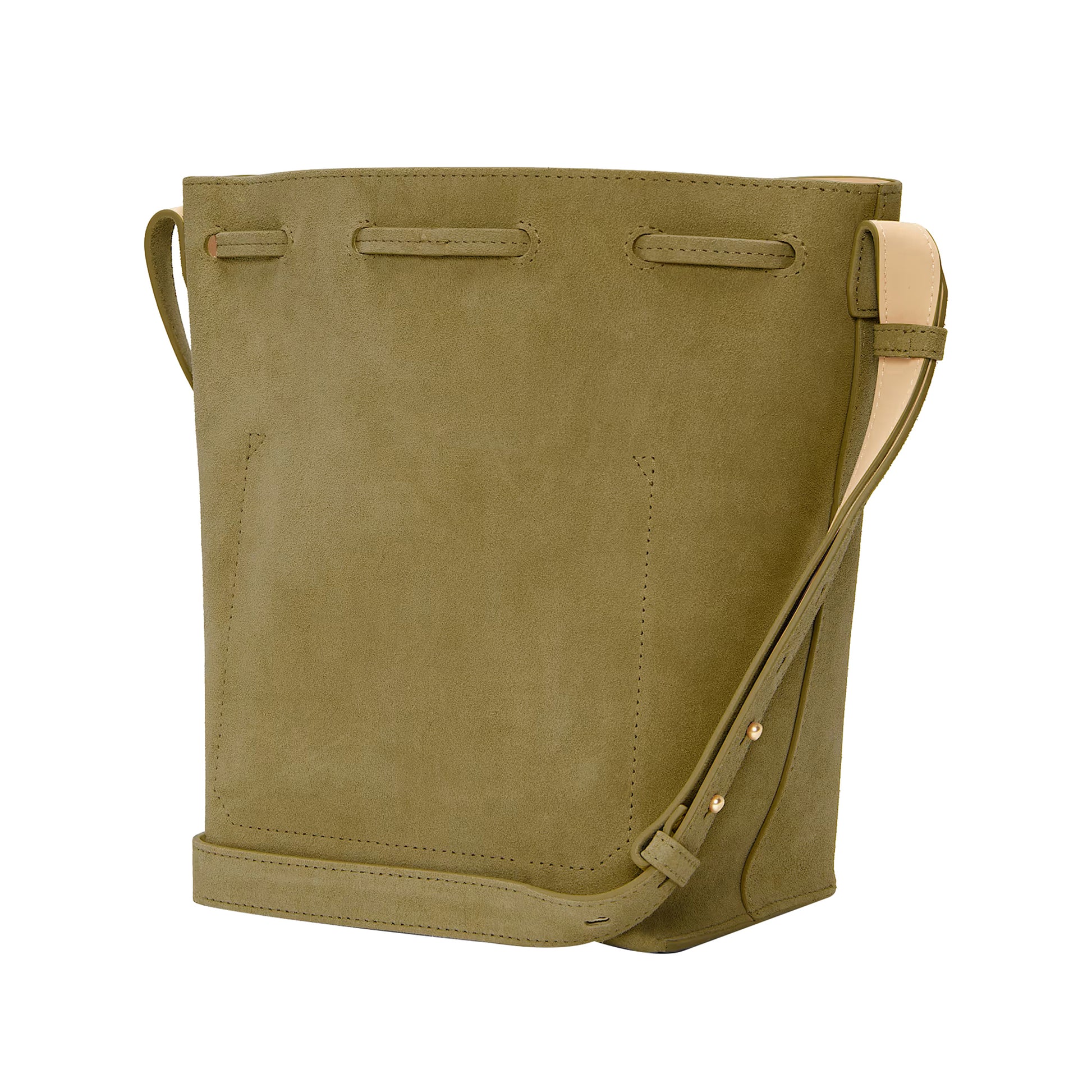 Borsa Donna a secchiello Tuckerman verde oliva retro