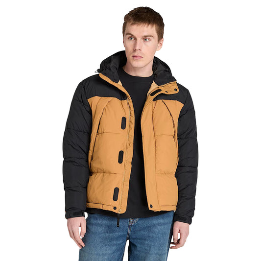 Piumino Uomo Idrorepellente Puffer Giallo modello frontale