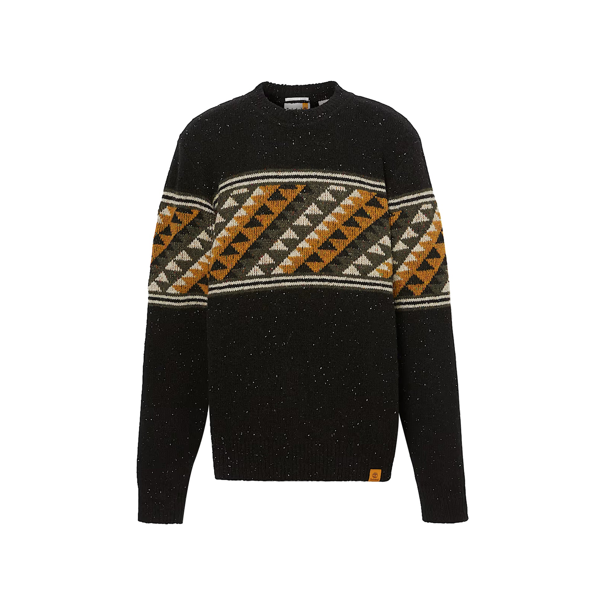 Maglione Uomo Girocollo Fair Isle Nero