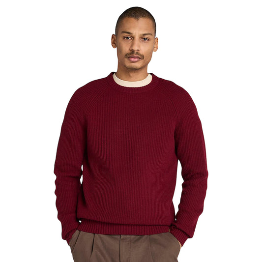 Maglione Uomo con maniche raglan Phillips Brook Bordeaux modello frontale