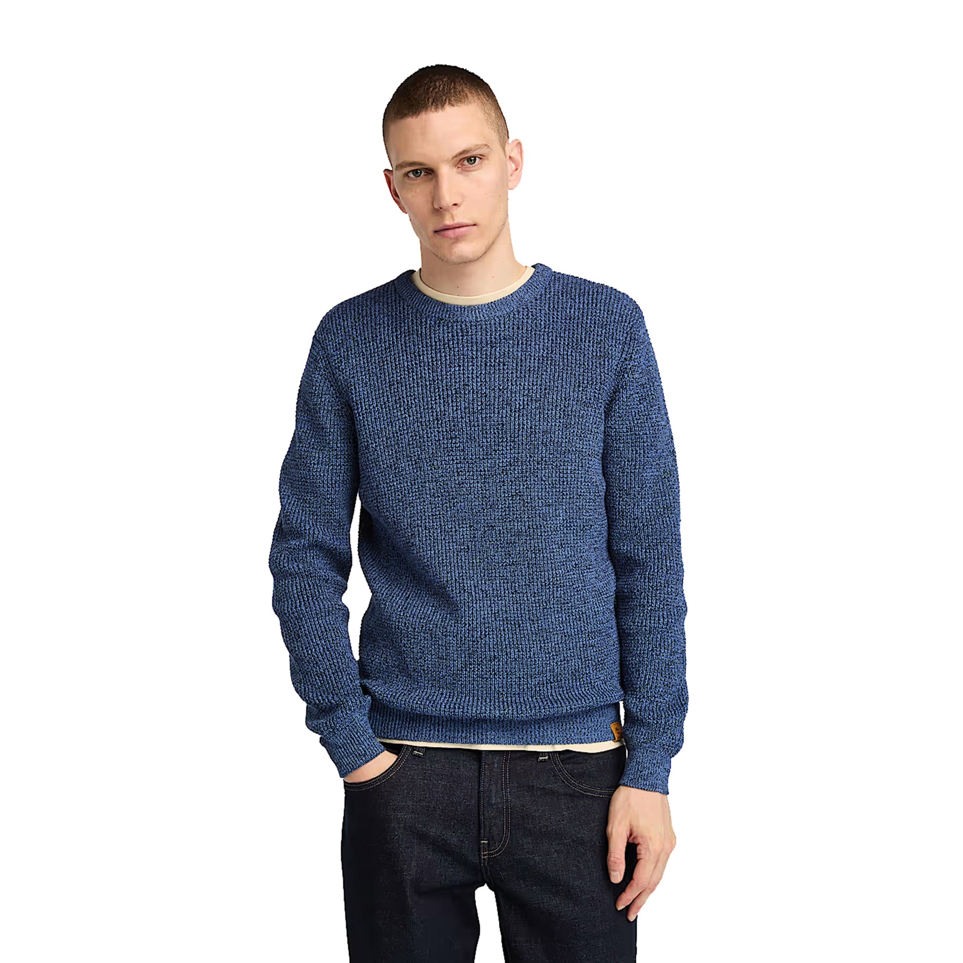 Maglione Girocollo Uomo Williams River Blu modello frontale