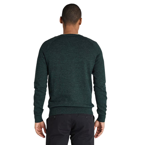 Maglione Uomo girocollo Williams River Verde scuro modello retro