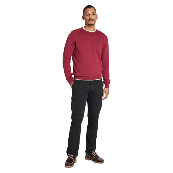 Maglione Uomo girocollo Williams River Bordeaux modello intero frontale