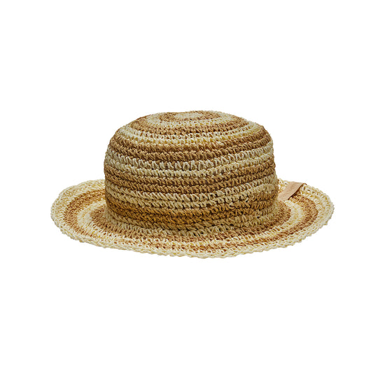 Cappello Cloche Donna in Paglia Ripiegabile beige