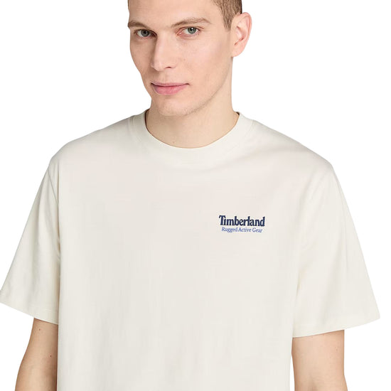 T-shirt Uomo Bianca con maxi grafica Rugged Active Gear posteriore