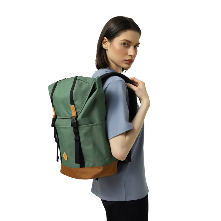 Zaino Unisex Timberpack Heritage Verde modella
