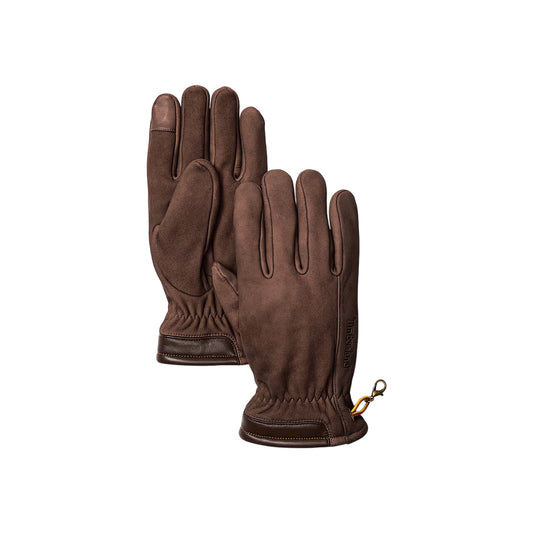 Guanti Unisex in nabuk Winter Hill Marrone