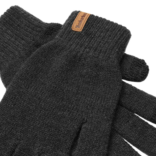 Guanti Unisex in maglia a coste Nero