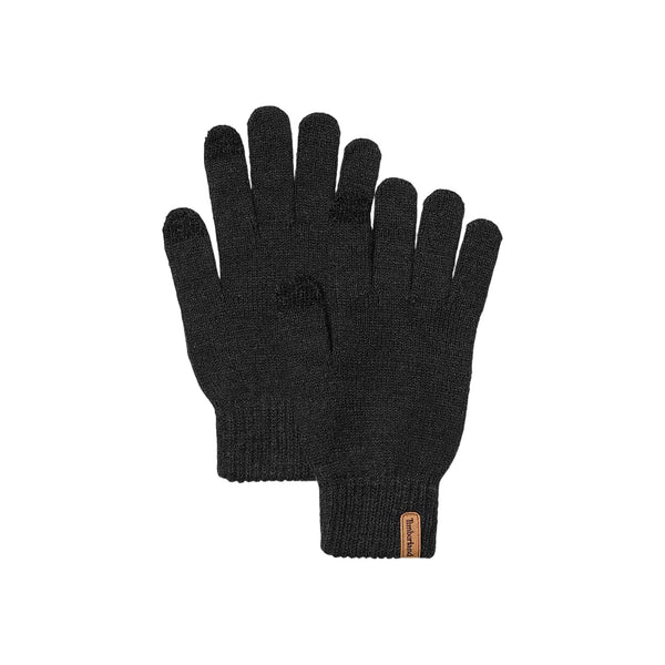 Guanti Unisex in maglia a coste Nero