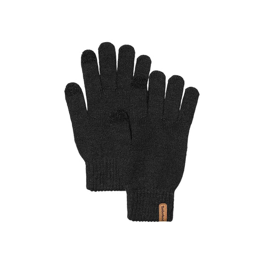 Guanti Unisex in maglia a coste Nero