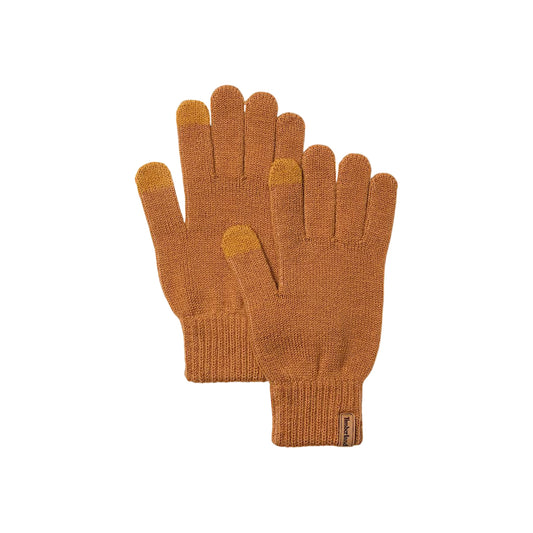 Guanti Unisex in maglia a coste Giallo