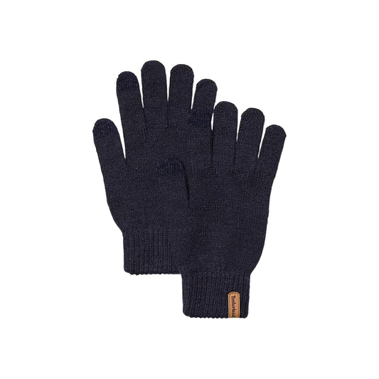 Guanti Unisex in maglia a coste Blu scuro