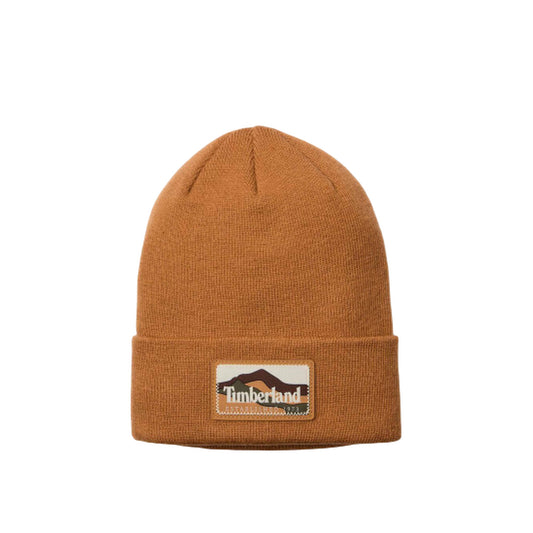 Berretto Giallo con patch montagna con logo