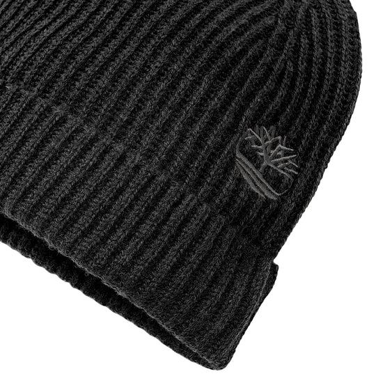 Berretto in misto lana con logo Nero dettaglio