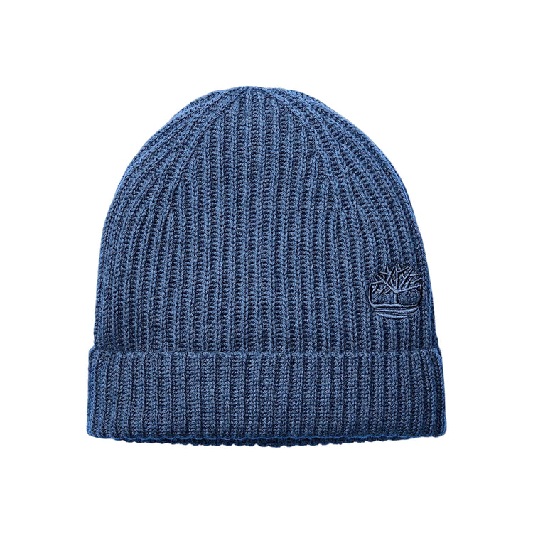 Berretto in misto lana con logo Blu