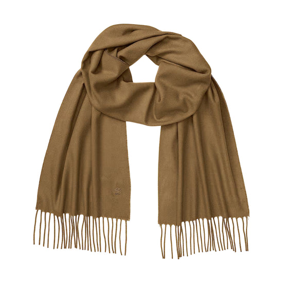 Sciarpa intessuta Donna in tinta unita beige