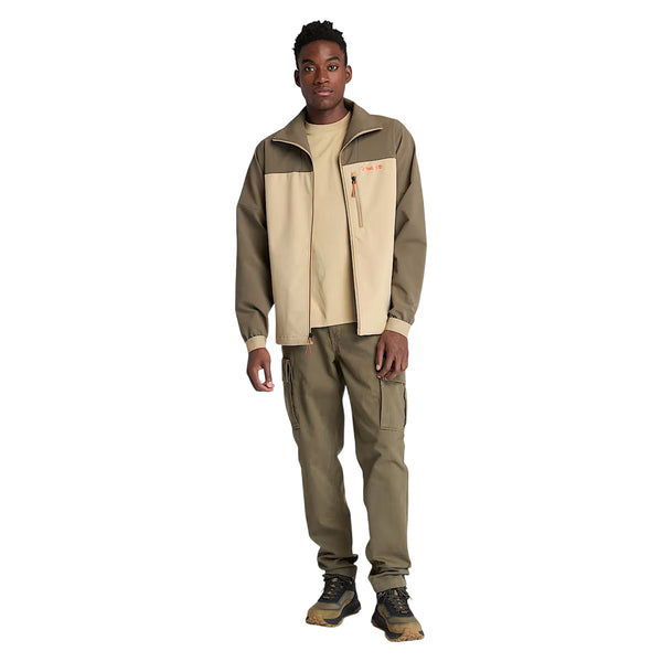Giacca da Uomo in softshell idrorepellente bicolor modello intero frontale