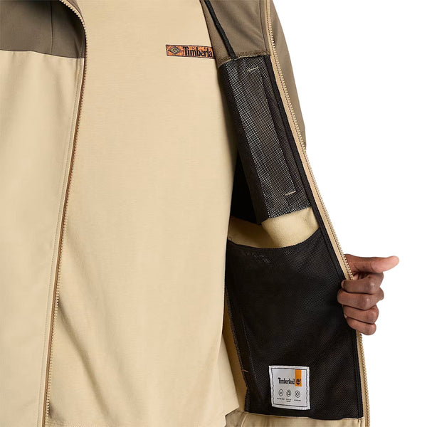 Giacca da Uomo in softshell idrorepellente bicolor dettaglio interno