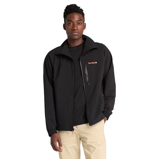 Giacca da Uomo in softshell idrorepellente Nero modello frontale