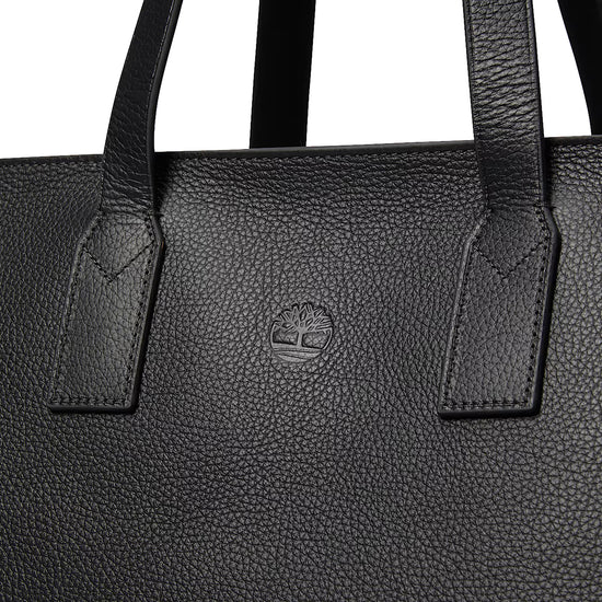 Borsa Tote Donna Tuckerman in pelle nera dettaglio