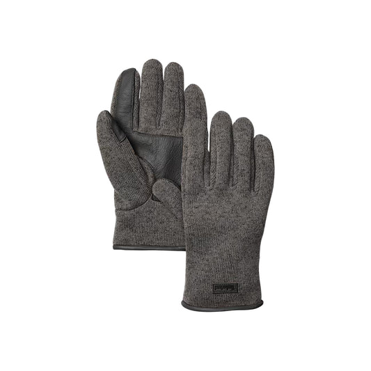 Guanti Uomo con inserti in similpelle Grigio
