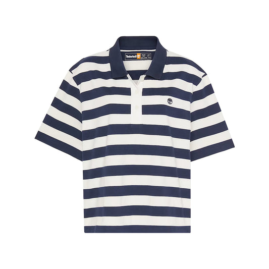 Polo a righe da Donna in Blu