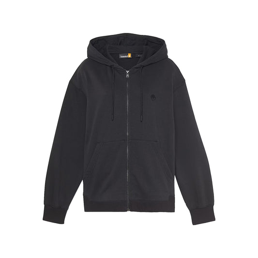 Felpa con Cappuccio e Zip Loopback Exeter Nera