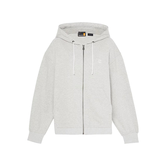 Felpa con Cappuccio e Zip Loopback Exeter Grigio