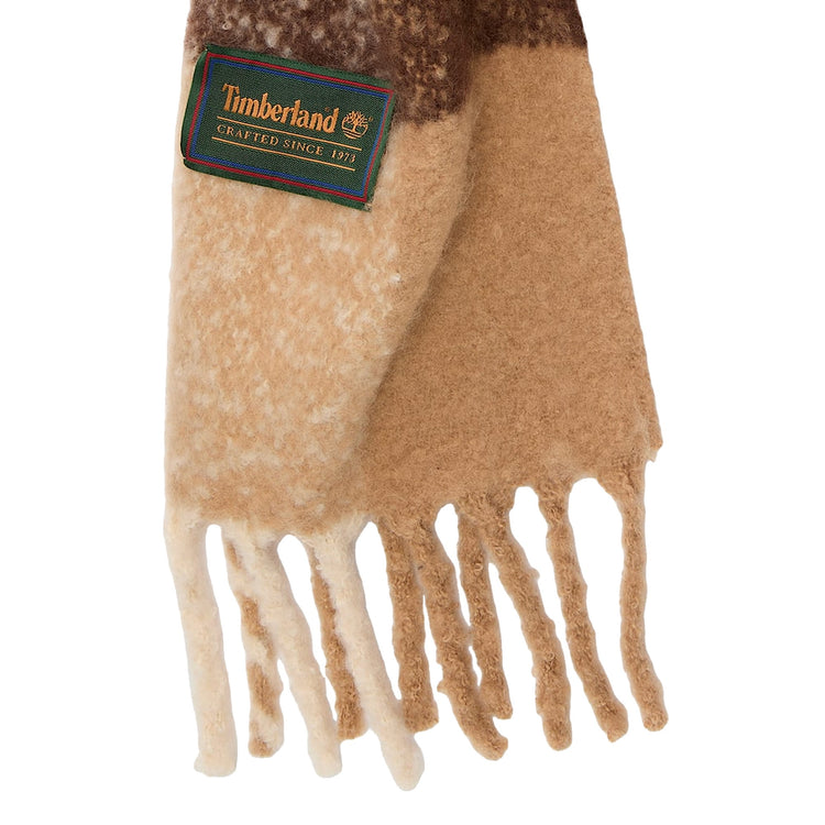 Sciarpa Donna con frange Marrone dettaglio