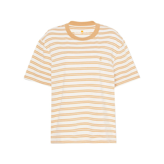 T-shirt a Maniche Corte a Righe Dunstan in giallo