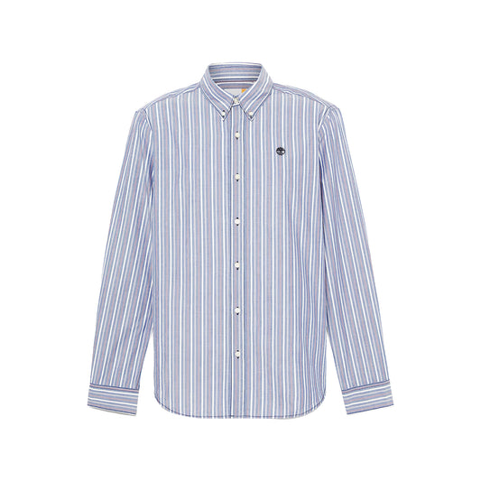Camicia a Righe da Uomo in blu marino
