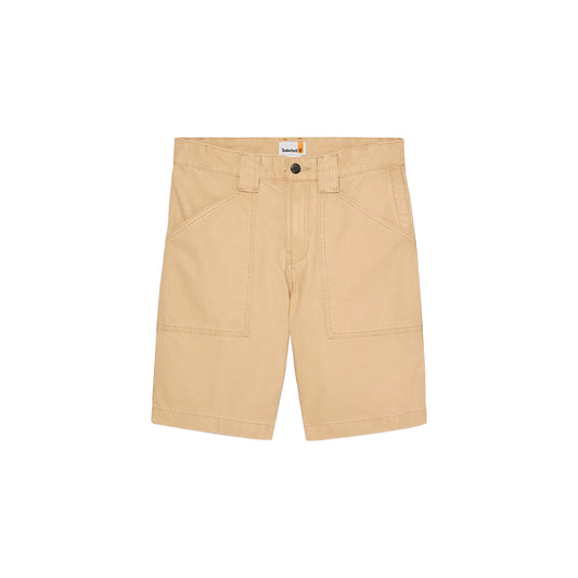 Shorts Uomo Fatigue in Tela Effetto Lavato Goffstown Giallo