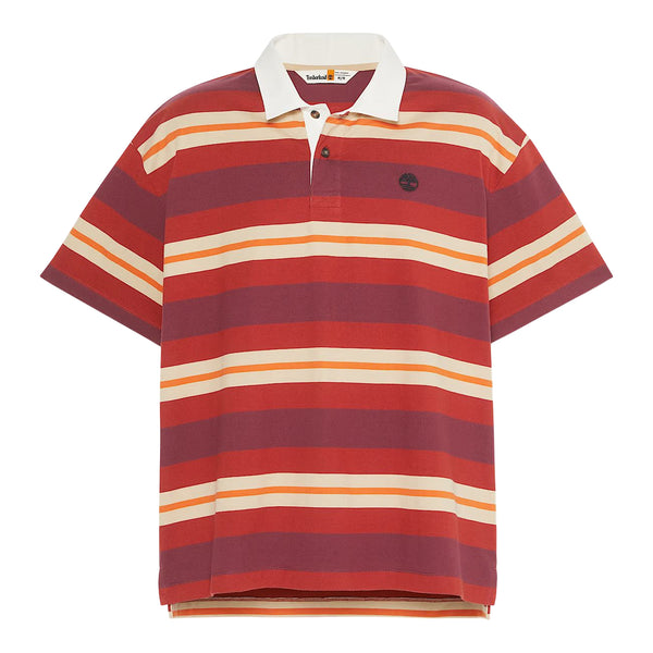 Polo Uomo motivo a righe Rosso
