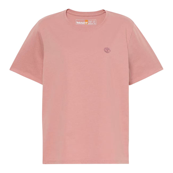 T-shirt di cotone da donna in rosa 